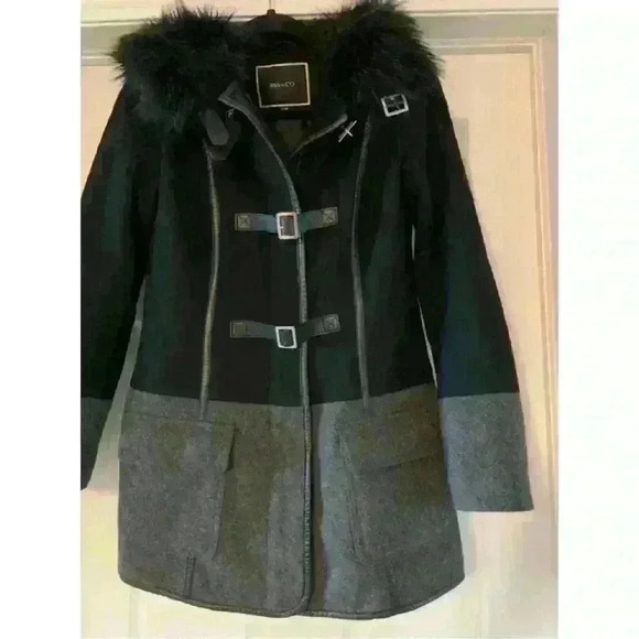 EUC Rw&Co Wool Blend Hooded  Peacoat - Picture 3 of 7